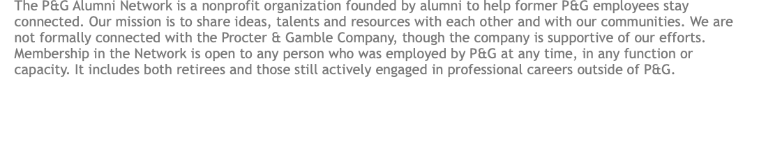 The P&G Alumni Network is